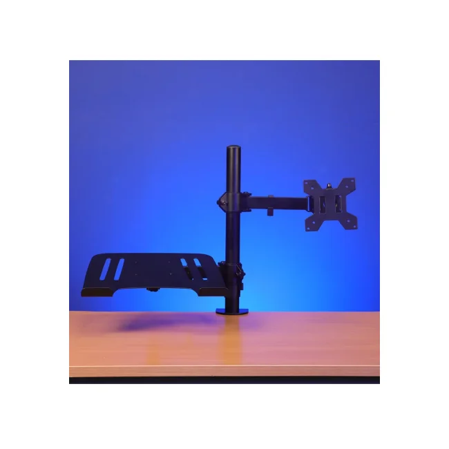 TCE LMG25NB - Soporte de Escritorio Combinado para Monitor de 13" a 32" y Laptop de 10 a 17" , Carga Máxima Monitor 8Kg ,  Ajuste de Inclinación y Rotación image 3