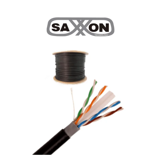Saxxon OUTPCAT6CCAEXT cable de red Negro 305 m Cat6 U/UTP (UTP)