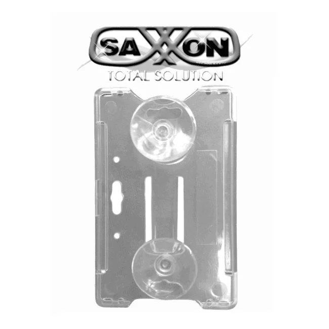SAXXON ASCBCT2 - Porta Tarjeta de Plástico Transparente / Compatible con Tarjetas o TAG SAXXON de PVC