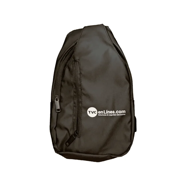 TVC MATPOP Mochila - Mochila de Viaje con Logo de TVC Fabricada con material de Curpiel suave al tacto, Equipada con un puerto USB y cable incluido, puedes conectar tu smartphone. Color Negro.