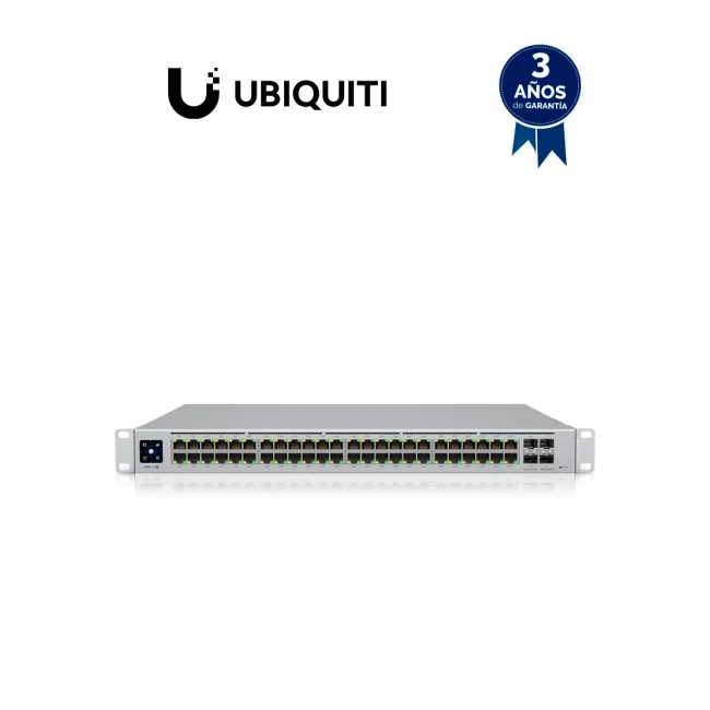 Ubiquiti UniFi Pro 48-Port PoE Gestionado L2/L3 Gigabit Ethernet (10/100/1000) Energía sobre Ethernet (PoE) 1U Plata image 2