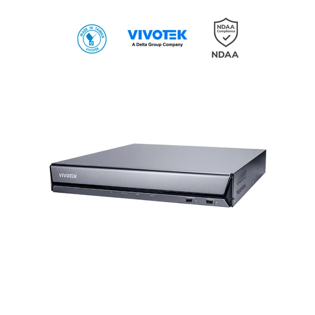 VIVOTEK ND9542P - Grabador NVR 32 Canales,16 Puertos PoE, 4 Bahias, Deep Search, Smart VCA Search, Ciberseguridad Trend Micro, Salida HDMI 4K, Centralizacion con VAST 2, VSS, Grabacion de 192Mbps, Gestión PoE, ONVIF, NDAA