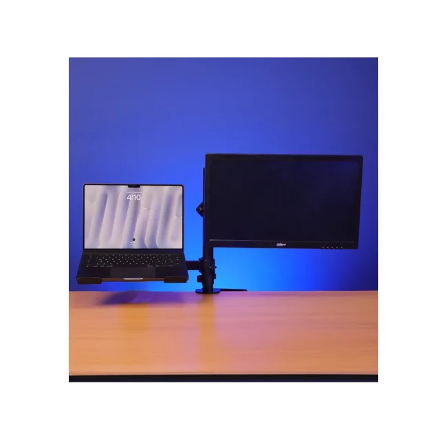 TCE LMG25NB - Soporte de Escritorio Combinado para Monitor de 13" a 32" y Laptop de 10 a 17" , Carga Máxima Monitor 8Kg ,  Ajuste de Inclinación y Rotación image 2