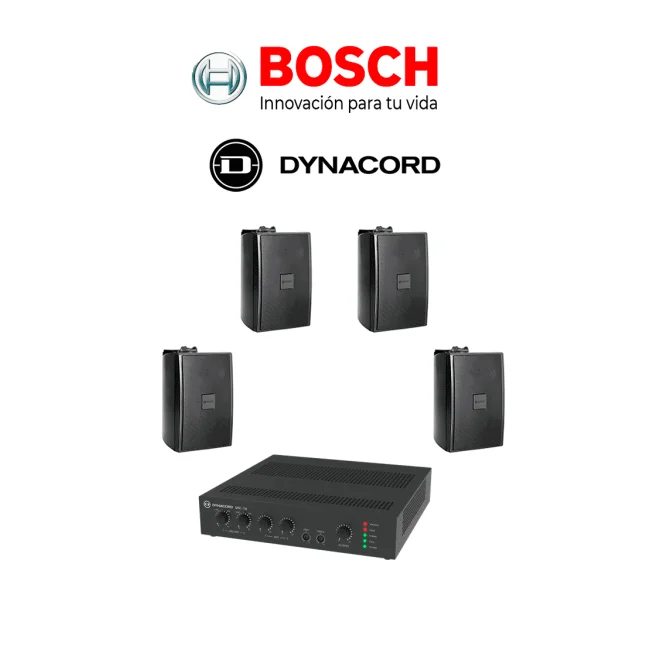 BOSCH M_KITU604UC15B - Kit de Audio / Amplificador Mixer 60W / 4 Bocinas 15W Negras