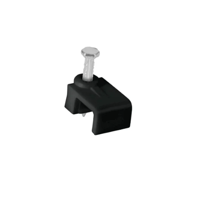 TCE LMG-NCC-5mm-BKQ100 - Grapa cuadrada de pared / medida interna 5 mm / Altura 6 mm / Color negro / Bolsa de 100 piezas