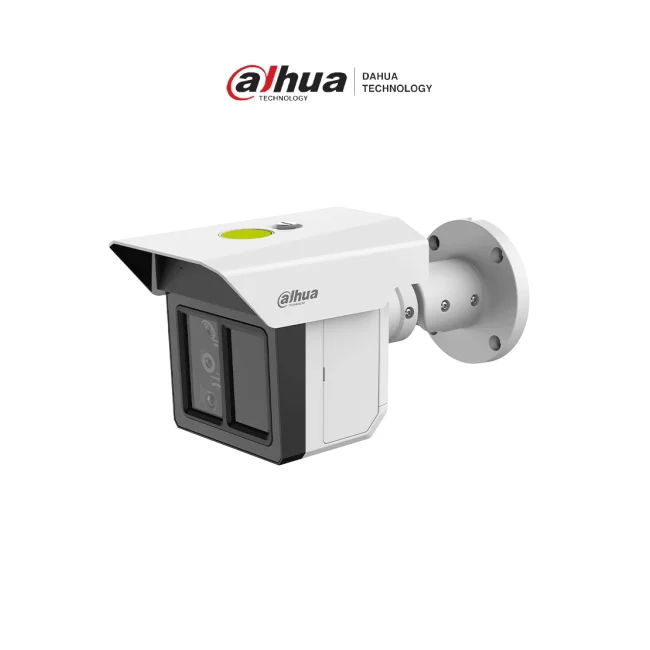 DAHUA DH-IPC-MFW5241T2-E3-ASE - Cámara de seguridad de triple lente de 2MP WizMind, ideal para protección perimetral de largo alcance. Ofrece detección de humanos y vehículos a 100m, visión IR de 100m, tecnología ePoE, y resistencia IP67/IK10.