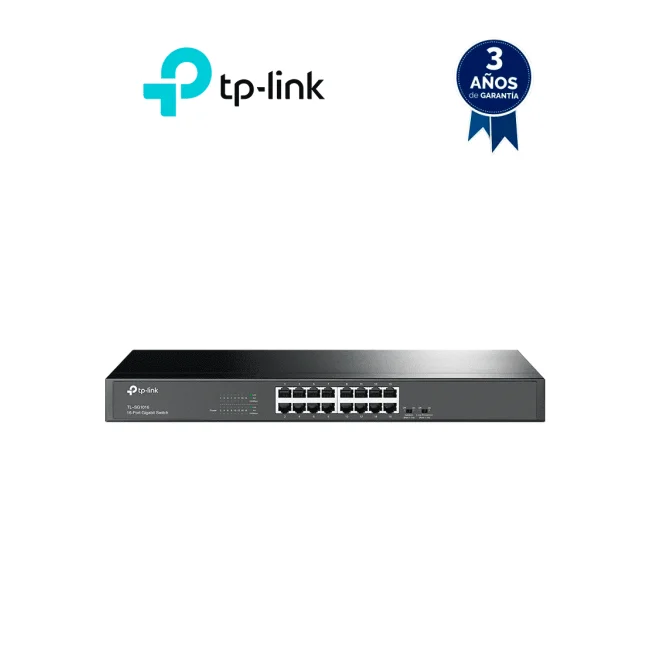 TP-Link TL-SG1016 dispositivo de redes No administrado Gigabit Ethernet (10/100/1000) 1U Negro