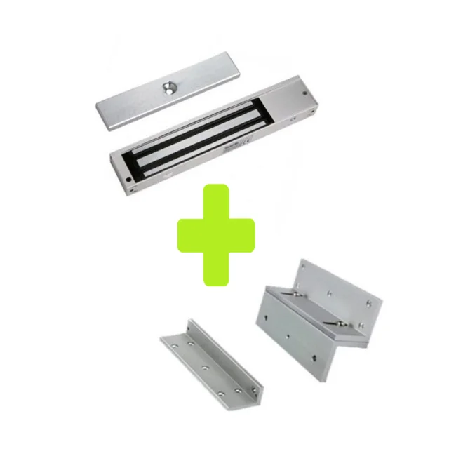 ZKTECO LM200LEDPAK - Paquete de contrachapa magnética con indicador LED de 200 kg, cuenta con entradas para conexión de sensor de puerta , voltaje de 12VDC incluye soporte LM200ZL en ZL para instalación