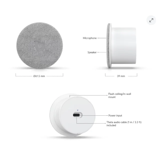 UBIQUITI KIT UVC-AI-THETA + UVC-AI-THETA-AUDIO - Kit de videovigilancia que integra cámara modular y módulo de audio para captura de video y sonido en interiores. Diseño discreto, analítica inteligente y gestión centralizada mediante UniFi Protect. image 4