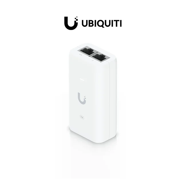 UBIQUITI U-PoE - Inyector PoE Gigabit/ Soporta Estándar IEEE802.3AF/ Voltaje de 48 DC/ Corriente de 0.32A/ Color Blanco/ Compatible con Equipos que Cuenten con Estándar IEEE802.3 AF