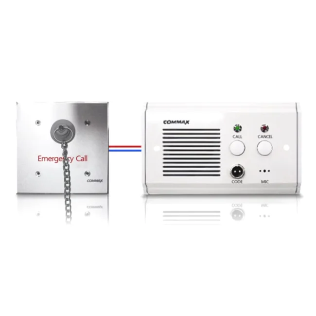 COMMAX ES420 - Botón de emergencia con cadena para sistema de llamado de enfermería / Uso en regaderas, con protección contra agua / Conexión con JNS4CS a 2 hilos / Activa luz de corredor image 2
