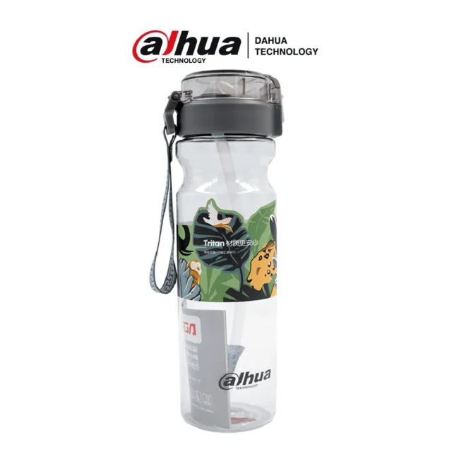 DAHUA MATPRO021 - Cilindro para Agua con Popote/ Transparente/ Con Logo Dahua/ Promocional