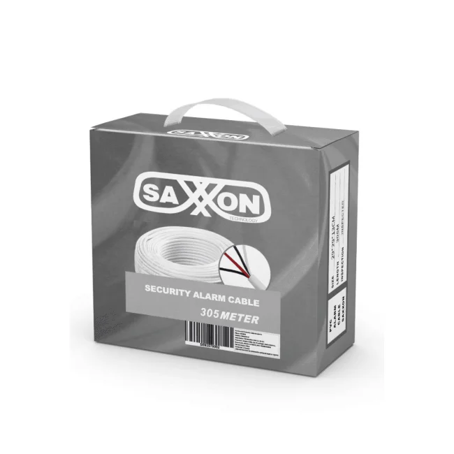 SAXXON OWA4305JF- Cable de alarma de 4 conductores/ CCA/ Calibre 22 AWG/ 305 metros/ Retardante a la flama/ Recomendable para control de acceso/ Videoportero/ Audio image 3