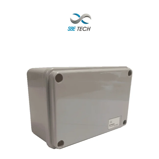 SBE TECH OP1208050- Caja plástica con tapa opaca de 12x8x5 cm multiusos, IP66, fabricada en material autoextinguible y resistente a la abrasión