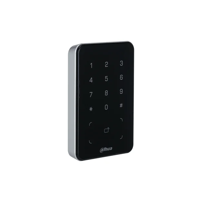 DAHUA DHI-ASR2101A - Lectora de Tarjetas MiFare con Teclado Touch/ para Password/ Conexión RS-485 y Wiegand/ Leds Rojo y Verde/ Fondo de Luz Azul image 2