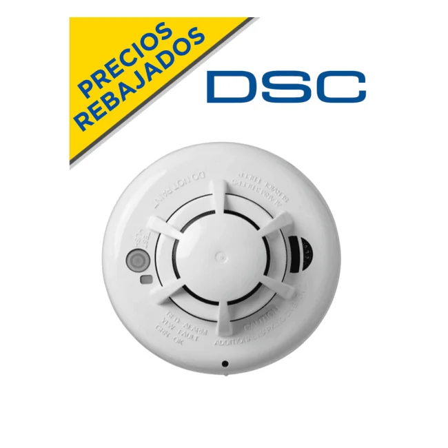 DSC PG9936 - Detector de humo y calor inalámbrico con tecnología Power G compatible con NEO, PRO, Qolsys e IoTga