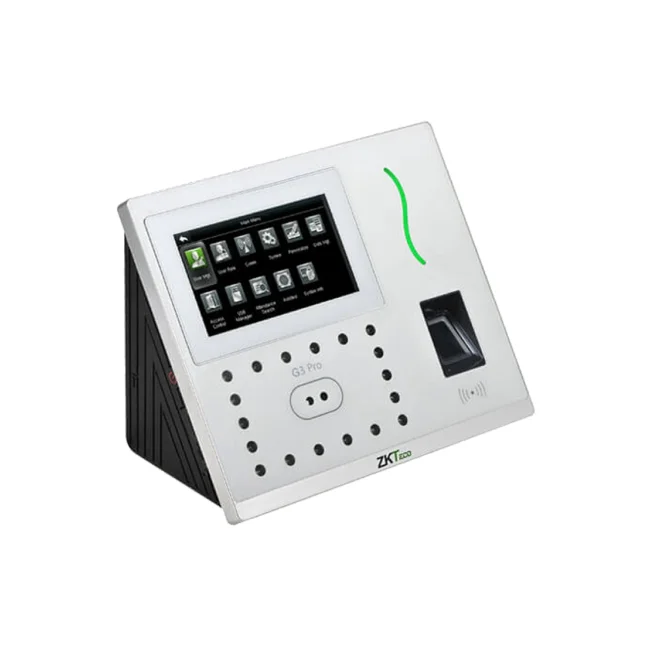 ZKTECO G3PRO -Control de Asistencia y Acceso con Autenticación Facial (12000 Rostros), Huella Digital BioID+ (20000), Tarjeta ID 125 KHz (20000), Verificación Palma (6000), Registro de 200,000 Eventos, Green Label y TCP/IP image 2