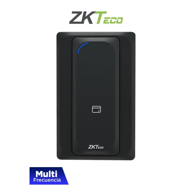 ZKTECO KR901S - Lector Esclavo de Tarjetas  ID 125 Khz y Mifare 13.56 MHz/  IP65/  Wiegand 26/ LED Indicador de Estado