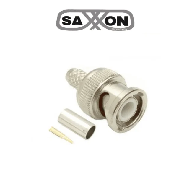 SAXXON PSUBR08 - Bolsa de 10 Conectores BNC Macho para Apretar/