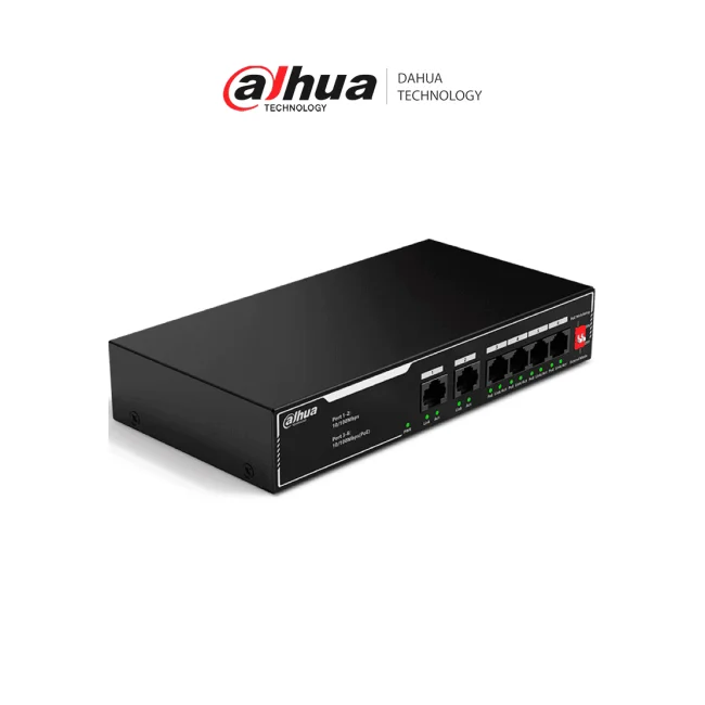 Dahua Technology PoE SF1006LP No administrado L2 Fast Ethernet (10/100) Energía sobre Ethernet (PoE) Negro image 2