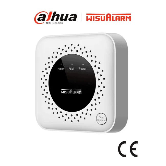DAHUA WISUALARM DHI-HY-GA40A -Detector de gas metano (CH₄) autónomo, sensor de gas catalítico, salida de relevador, salida de válvula, detección de temperatura ambiente, alarma de 70 dB, LED indicadores, certificación CE,