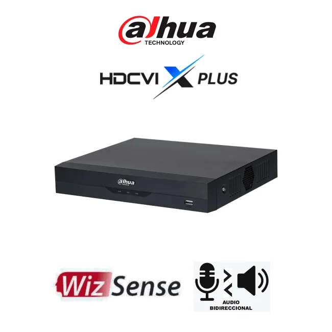 DAHUA DH-XVR5216AN-I3/T - DVR de 16 Canales 5 MP Lite WizSense/ HDCVI X PLUS/ Audio Bidireccional/ H.265+/ 16 Ch HDCVI + 8 IP/ Hasta 24 Ch IP/ Reconocimiento Facial/ SMD Plus/ Protección Perimetral/ 2 Sata de Hasta 16 TB/ Compatible con Dolink Care