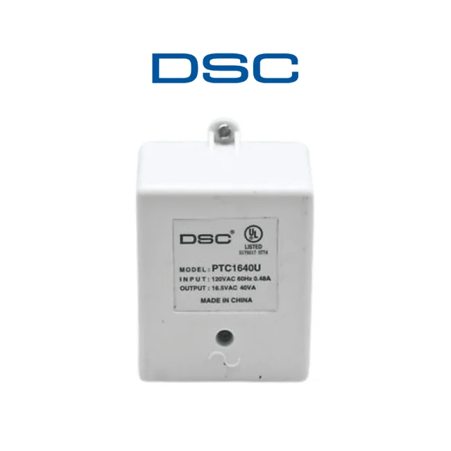 DSC PTC1640U - Transformador 16VCA / 40VA   Fusible Interno para paneles y módulos de NEO, Power Series y Maxsys