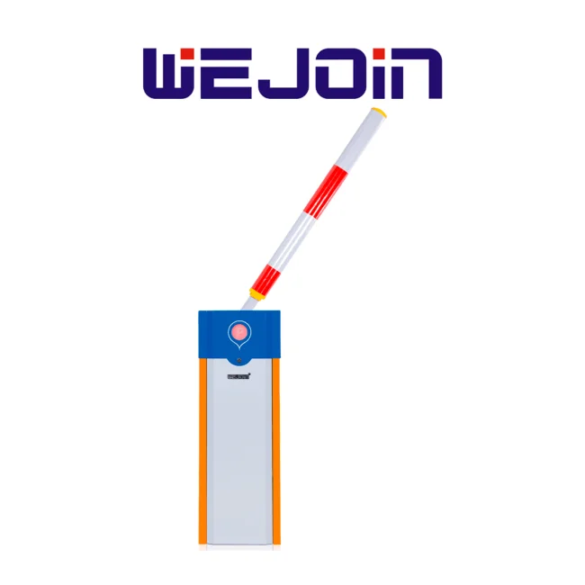WEJOIN WJCB101VFHL13RF - Barrera Vehicular Izquierda Alto Flujo / Motor 24VDC / Brazo Redondo de 3 metros / Sistema Abatible / Velocidad de 1 segundo / Dirección ajustable