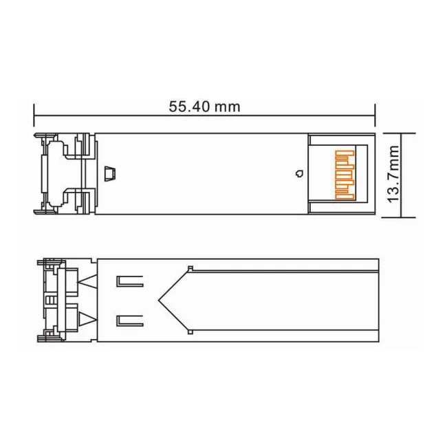 UTEPO SFP125G20KM - Transceptor de fibra óptica SFP monomodo, con conector LC, velocidad de 1250 Mbps y alcance de hasta 20 km de conexión image 5
