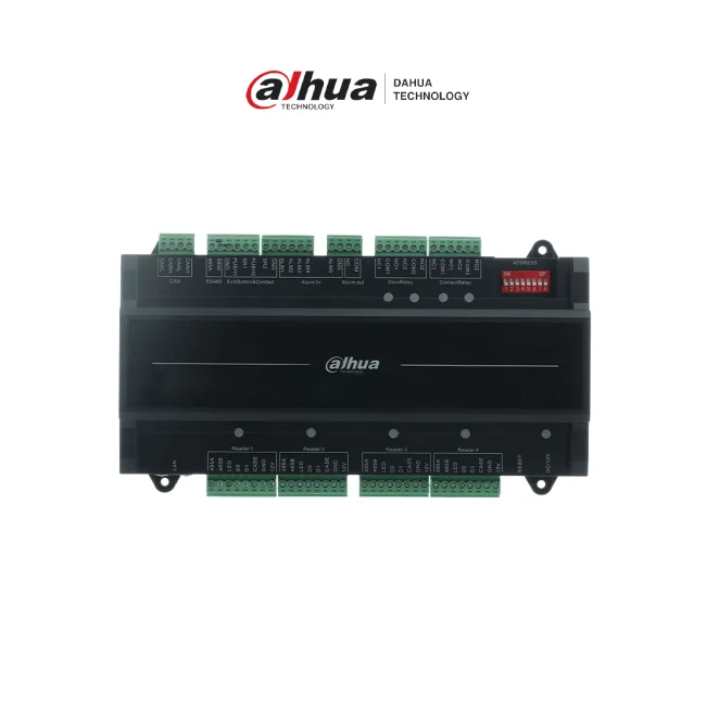 DAHUA ASC2102B-T - Control de Acceso Esclavo para Control Maestro/ Soporta Conexión en Cascada/ 2 Puertas y 4 Lectoras/ 20,000 Usuarios/ 30,000 Registros/ Soporta RS-485 y Wiegand
