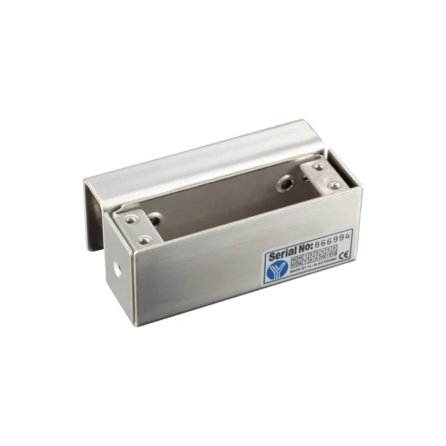 YLI BBK600 - Soporte especial para cerraduras de perno modelo YB300 para Instalación en puertas de vidrio / Aluminio