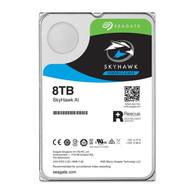 Seagate SkyHawk AI disco duro interno 8 TB 7200 RPM 256 MB 3.5" Serial ATA III image 6