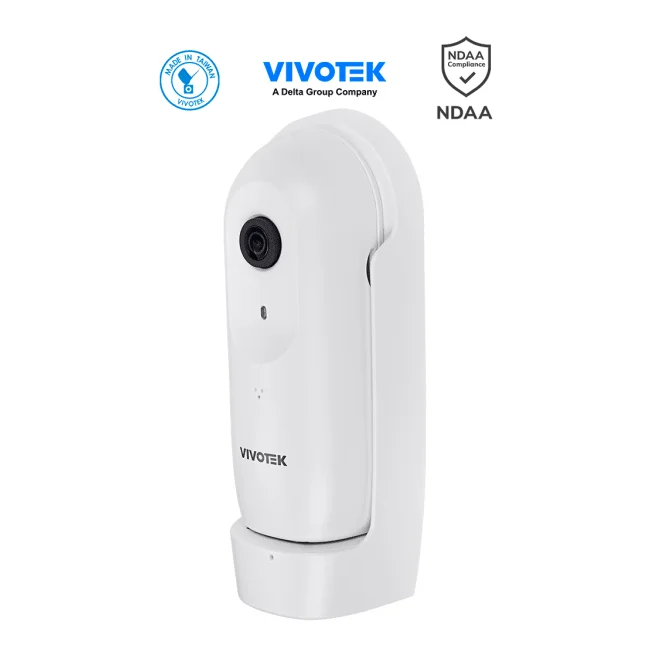 VIVOTEK CC9160-H - Cámara IP Panorámica para interior, 2 MP, WDR Pro, Visión 180º, Ciberseguridad Trend Micro, Smart Stream III, Micrófono Integrado, Visión SNV, Conectores DI/DO, ONVIF