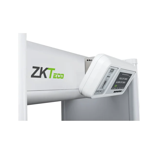 ZKTECO D4330 - Arco Detector de Metales con 33 zonas de detección, 300 niveles de sensibilidad, pantalla HD 7", indicadores LED en ambas vistas, control remoto y batería de respaldo incluida. image 2