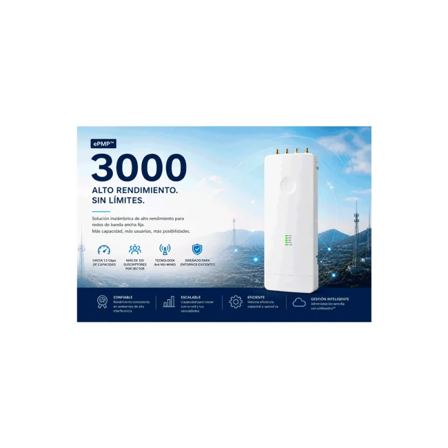 Cambium Networks ePMP 3000 1000 Mbit/s Blanco Energía sobre Ethernet (PoE) image 2
