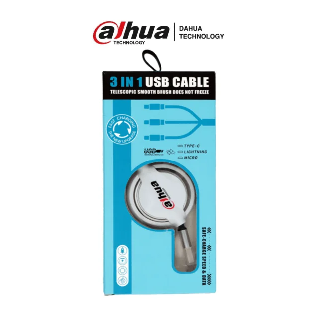 DAHUA MATPRO032 - Cable de USB a Multiples Conectores/ Con Logo Dahua/ Promocional