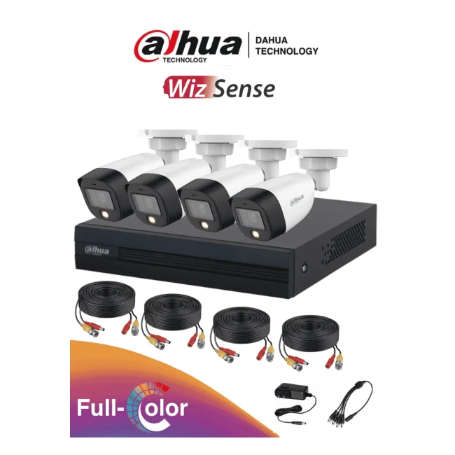 Dahua Technology DH-XVR1B04-I + 4x HFW1209CN-LED-0280B Negro