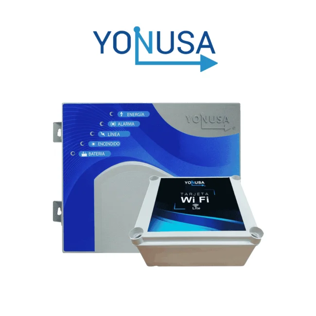 YONUSA EY10000127AFWIFI - Paquete de ENERGIZADOR de alta frecuencia ANTIPLANTAS de 10000V y modulo  WiFi para control desde APP