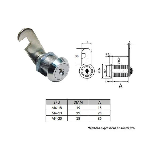 WEJOIN WJBLK01 - Llave y Cerradura para Barrera Vehicular Wejoin image 2