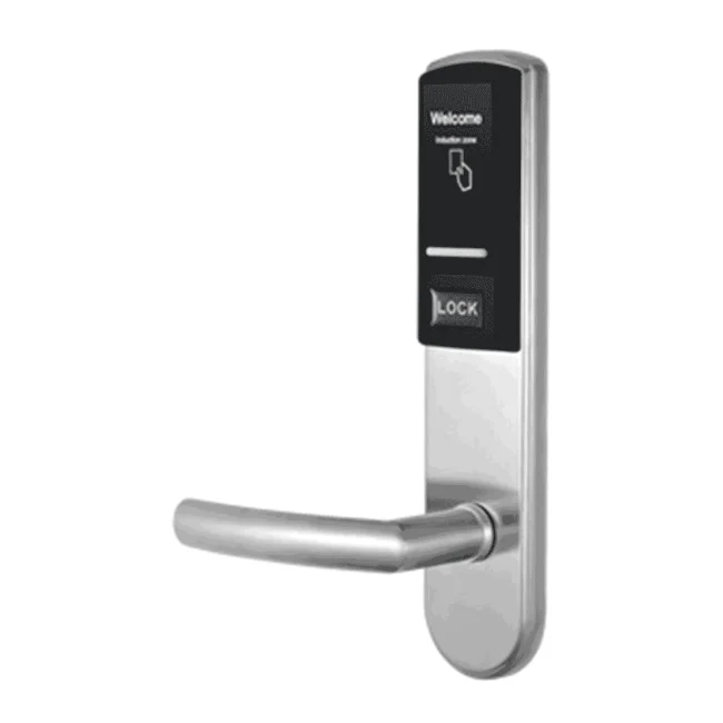 ZKTECO LH3000L - Cerradura Izquierda para Hotel con Tecnología Mifare 13.56 MHz, Compatible con Puertas de 40 a 55 mm de Grosor, 2 Pestillos de Seguridad, Fabricada en Acero Inoxidable, Capacidad de Registro de 224 Eventos image 3
