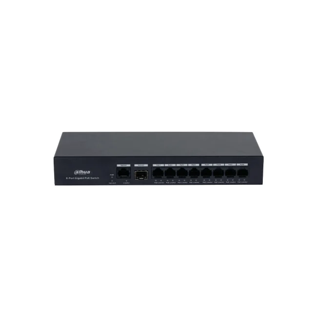 DAHUA DH-PFS3110-8GT-65 - Switch PoE inteligente con 8 puertos Gigabit, 60W de potencia total y switching de 20 Gbps. Ideal para alimentar y conectar dispositivos IP con protección contra descargas eléctricas. image 2