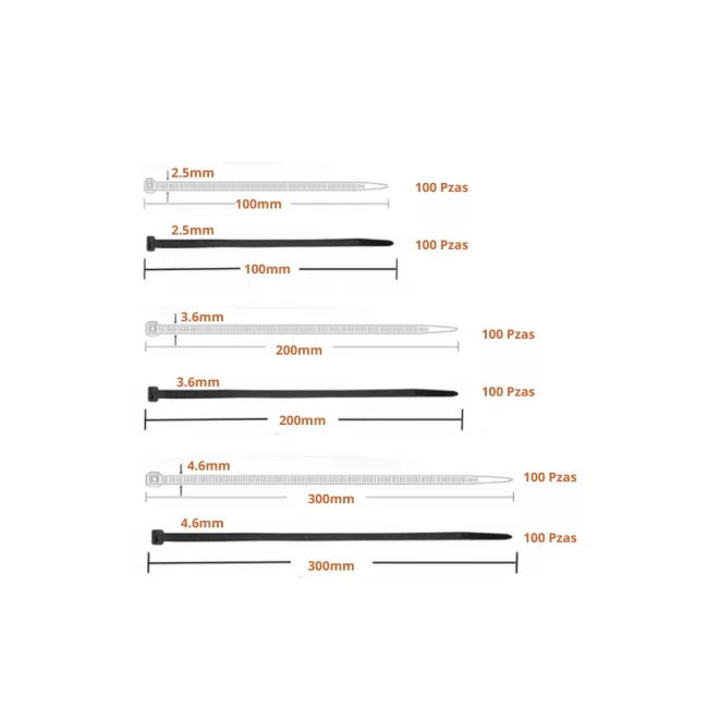 SAXXON CN36X150BK - Cincho sujetacable/ 3.6  mm X 150  mm/ Negro/ Bolsa con 100 piezas / Nylon image 3