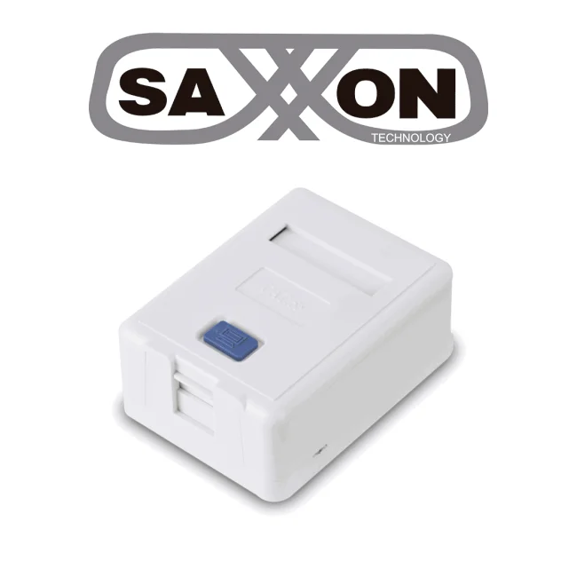 SAXXON A1661 - Caja de montaje en superficie para jack UTP / 1 Puerto / Con etiqueta