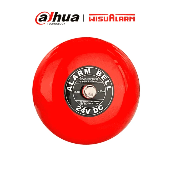 DAHUA WISUALARM DHI-HY-C152 - Campana de Alarma de incendio ofrece una instalación fácil, fabricada en aluminio resistente, emitiendo un sonido potente y claro para una respuesta rápida en situaciones de emergencia,