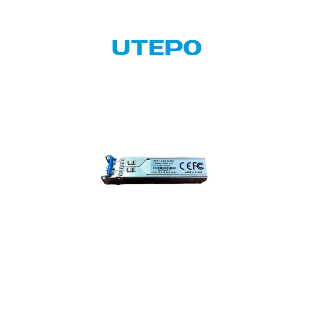 UTEPO SFP125G20KM - Transceptor de fibra óptica SFP monomodo, con conector LC, velocidad de 1250 Mbps y alcance de hasta 20 km de conexión