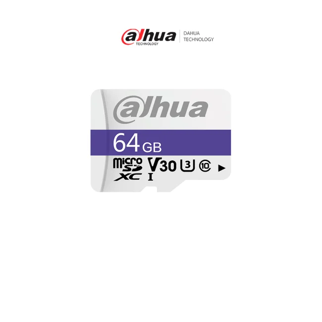 DAHUA DHI-TF-C100/64GB - Dahua Memoria Micro SD de 64 GB UHS-I/ C10/U3/V30/ Velocidad de Lectura 95 MB/s/ Velocidad de Escritura de 30 MB/s/