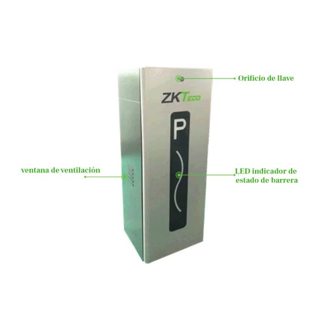 ZKTECO CMP200L - Barrera Vehicular Izquierda / Brazo Telescópico de 2.6 hasta 4.5 metros / 3 Seg. / Dirección Ajustable (a Derecha) / Gabinete con Luz Led Indicador de estado / Sistema Inteligente anti-impacto/ Incluye 2 controles remotos image 2