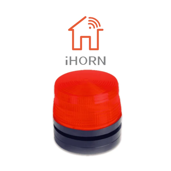 IHORN HC-05-LED - Estrobo Color Rojo  / 90 Destellos por minuto compatible con paneles IHORN / RISCO / DSC / BOSCH  .