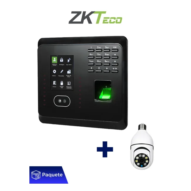 ZKTECO MB360IDNGPAK - Control de Asistencia y Acceso Básico con Autenticación Facial (1500 Rostros), Huella Digital BioID (2000), Tarjeta ID 125 kHz
