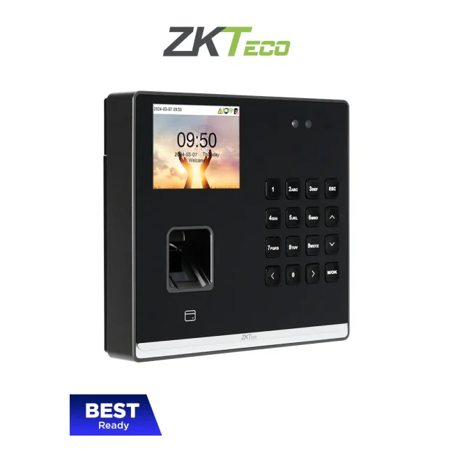 ZKTECO Senseface M2F Pro LR-  Control de Asistencia con Acceso Basico para 500 rostros / 1,000 huellas / 1,000 tarjetas 125 KHz / 150,000 Eventos / Bateria de Respaldo de 4 horas / Compatible con ZKBio Zlink